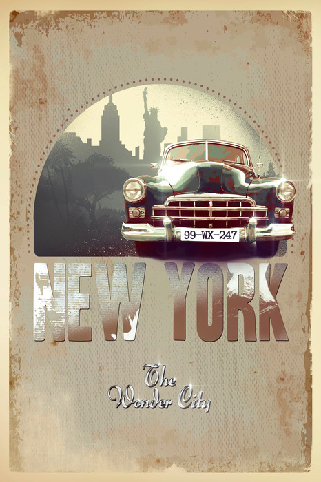 Klassieke auto in retrostijl