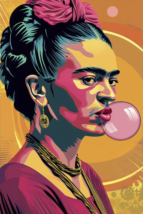 Artistieke kleurenillustratie van een vrouw