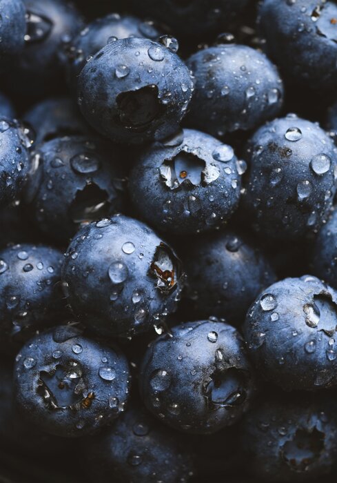 Berries with water droplets