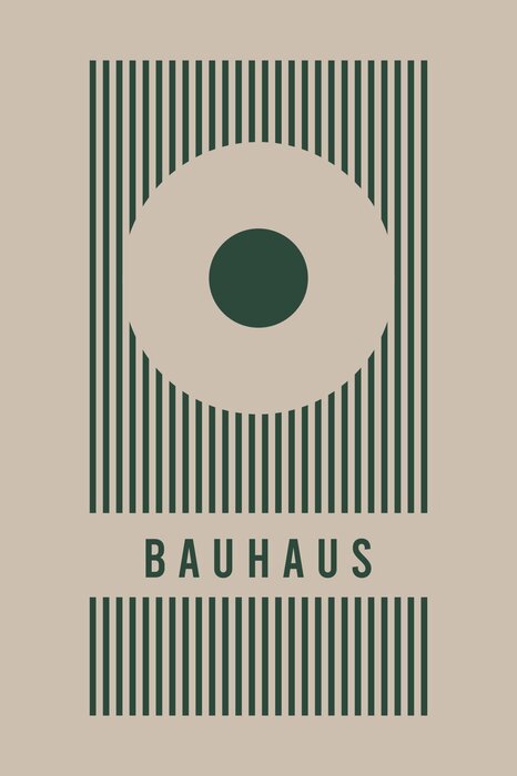 Minimalist graphic in bauhaus style