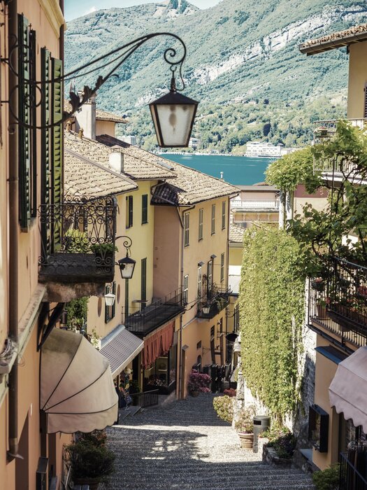 Landscape with a view of bellagio on lake como