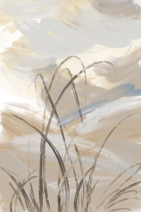 Abstract landscape, nature, grass