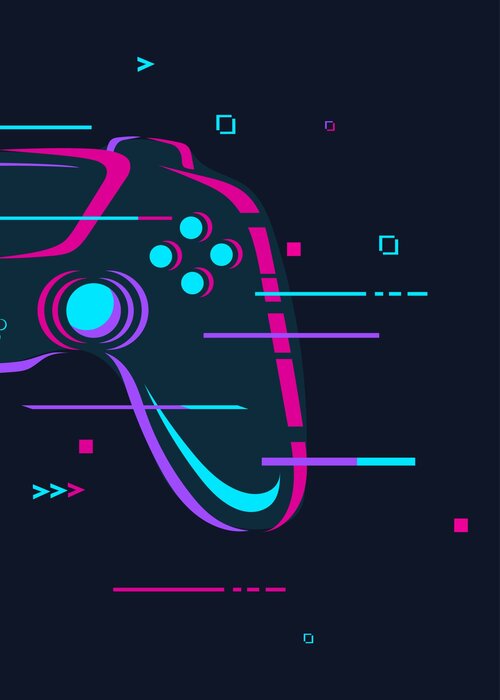 Game joystick colorful abstraction
