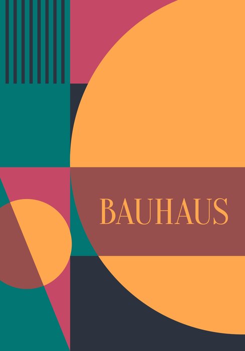 Bauhaus colorful abstract illustration