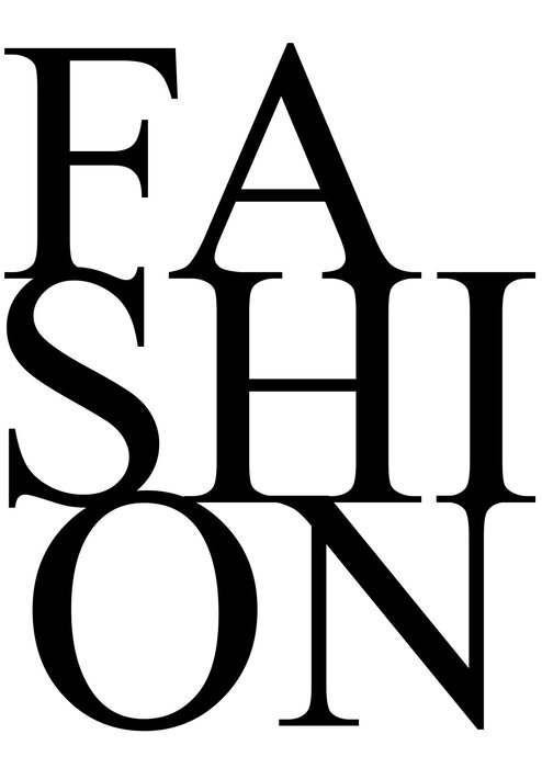 Black text "fashion" on white background