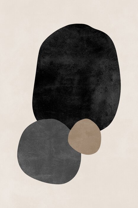 Abstract shapes on a beige background