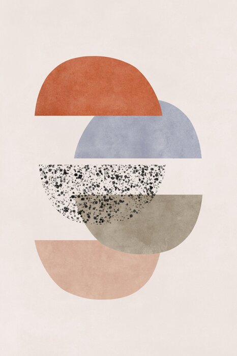 Geometric shapes in minimalist concept