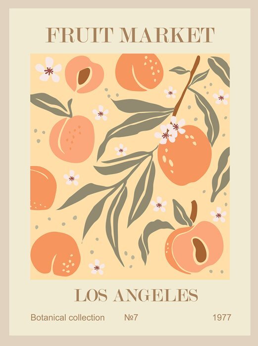 Tree branches with peaches