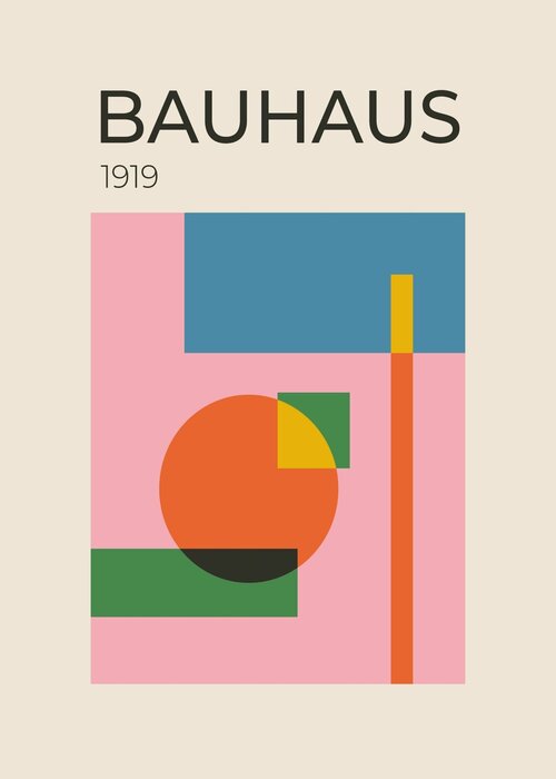 Modernist abstraction in bauhaus style
