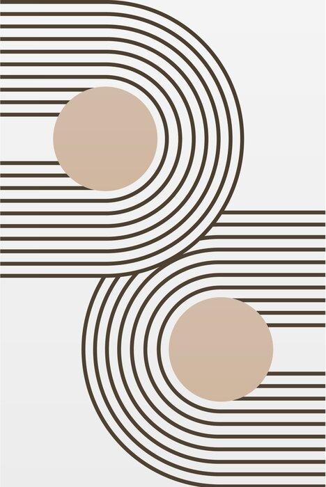 Minimalist geometric shapes with circles