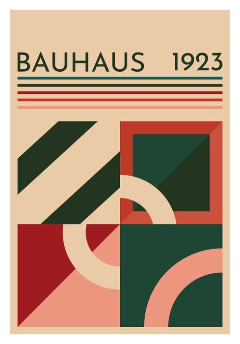 Geometric abstraction in bauhaus style