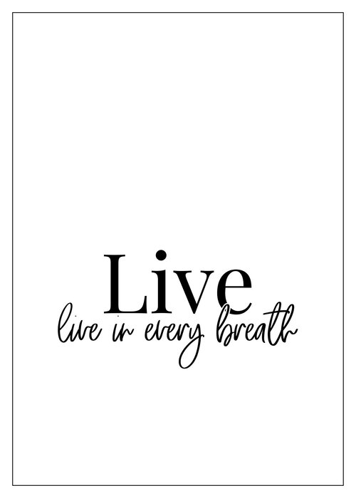 Quote about life on a white background