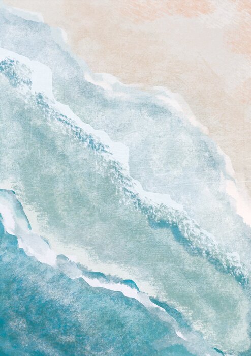 Abstract landscape with sea and beach