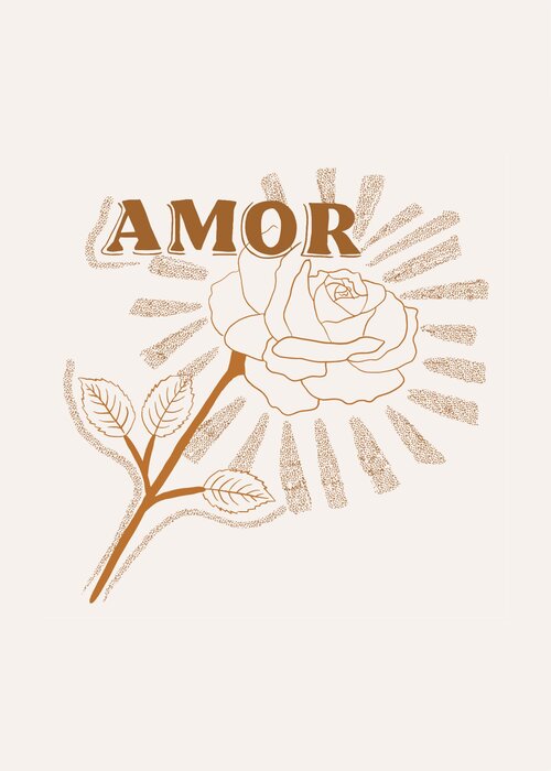 Rose flower on a beige background