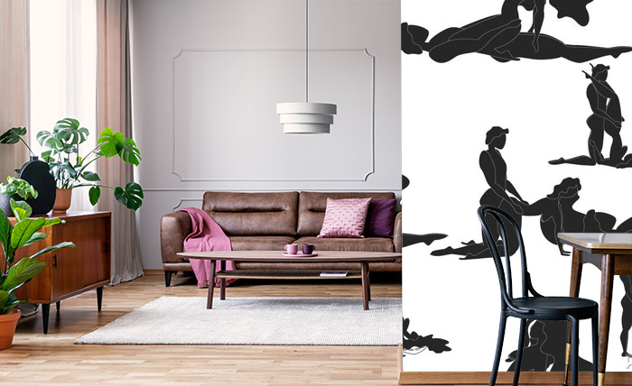 Fototapete Kama Sutra, seamless pattern, design, poster, fabric