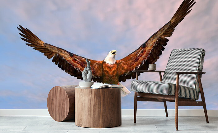 Sticker 3D Effekt Tiere fliegender Adler nach Maß 