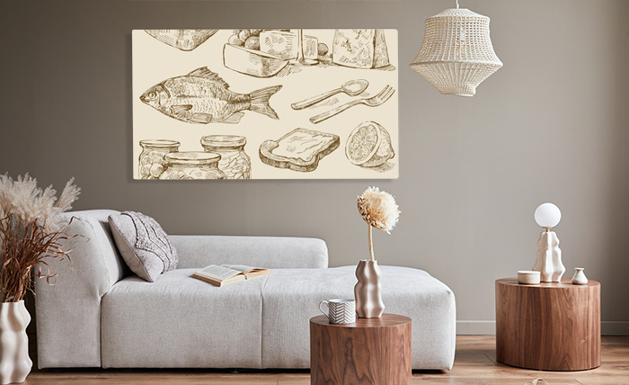 Retro Küchenbilder: Bringen Sie Farbe in Ihre Küche mit Zeichnen!