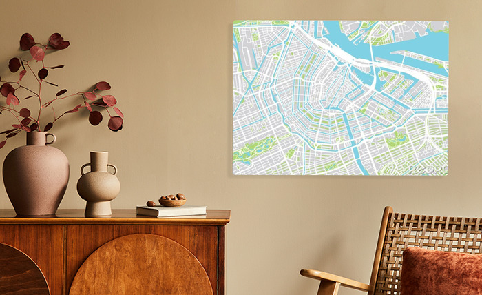 Amsterdam Bild Maß Stadtplan von nach
