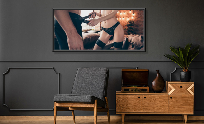 Poster Akt Frau Mann im Bett nach Maß - myredro.de, حجم الصورة 700x428