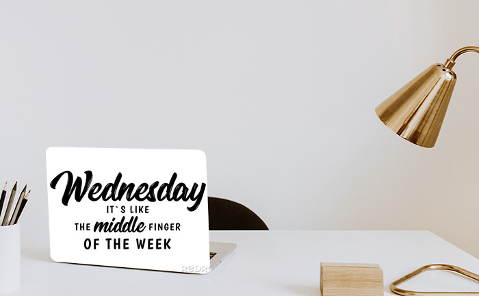 Sticker Mercredi Citation Drole Sur Mesure Redro Fr