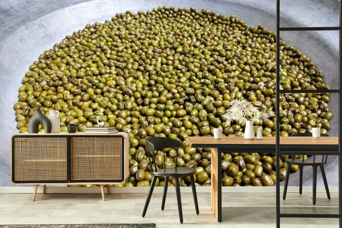 Fototapeta Green mung bean alternatively known as the green gram maash